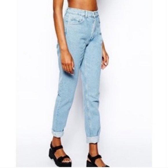 NWOT Gap High Cheeky Mom Roll-Up Jeans, sz 10/30 T - Picture 1 of 7